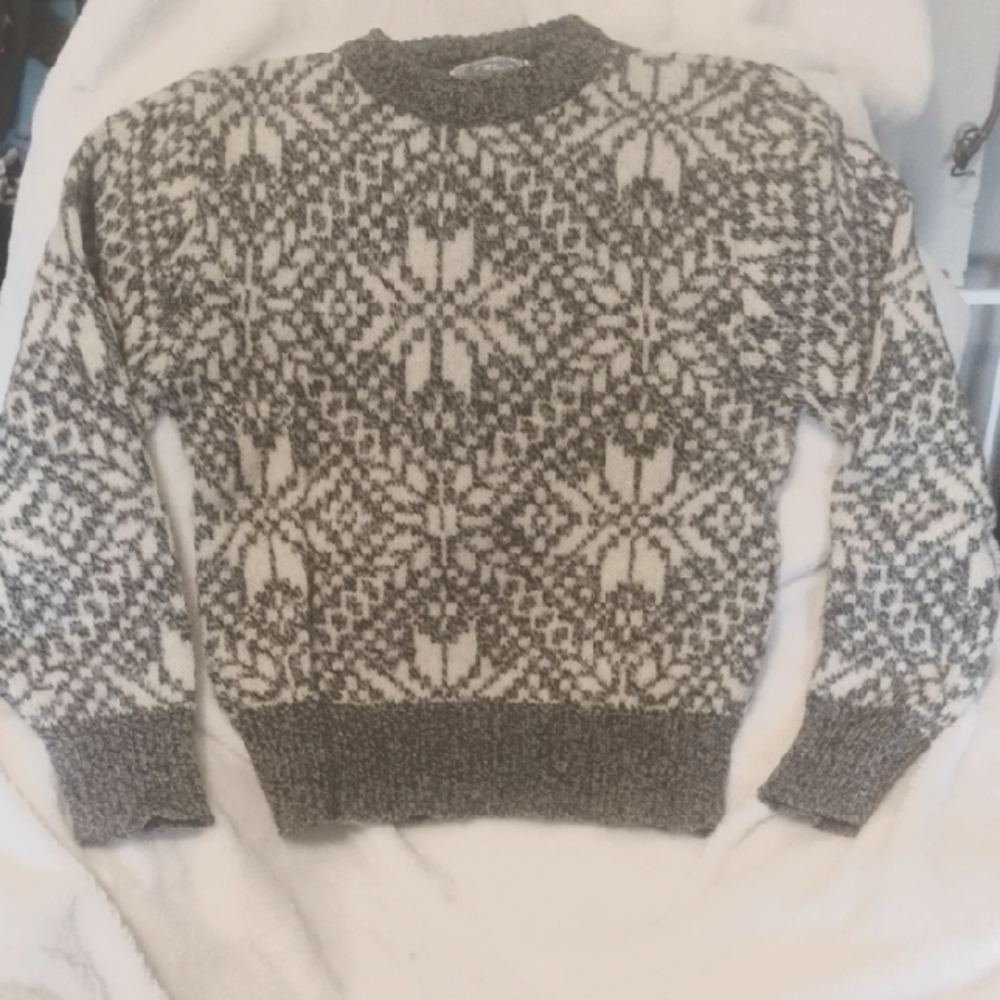 Men's Gray Patterned Sweater